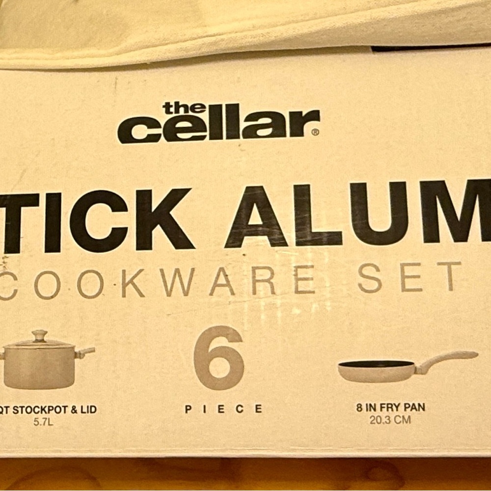 Non-Stick Aluminum Cookware Set - 6 Piece, White